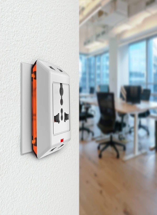 ويبرو محول ويبرو ثلاثي المنافذ متعدد الاستخدامات مع مقبس عالمي واحد | حماية مدمجة من زيادة التيار الكهربائي ومؤشر لإمداد الطاقة | صغير الحجم وخفيف الوزن | مقبس متعدد الاستخدامات 6 أمبير للمنزل والمكتب | عبوة من قطعتين (أبيض) - Image 4